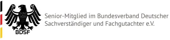 Senior-Mitglied im Bundesverband Deutscher Sachverständiger und Fachgutachter e.V.